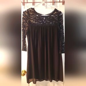 Black Tunic With Lace Sleeves As U Wish Medium